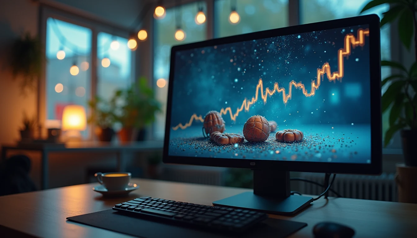 Vista frontal de pantalla de ordenador con página web de apuestas bloqueada