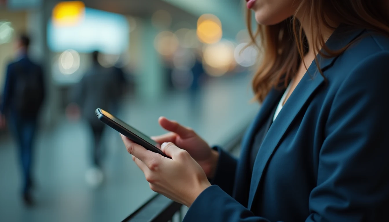 Vista lateral de una persona revisando límites de apuestas en un móvil